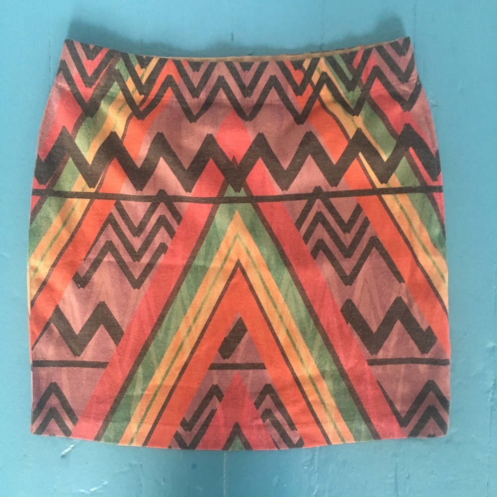 Aztec pattern spandex skirt